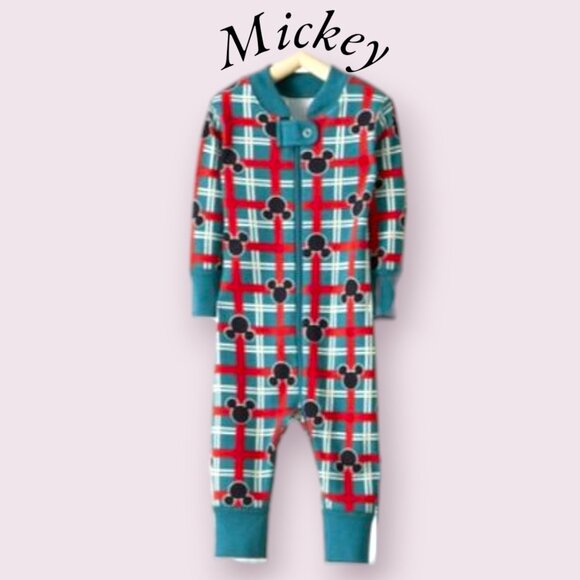 Hanna Andersson Other - Hanna Andersson Cute Mickey Print Zip Sleeper In Organic Cotton 0-6M NWOT